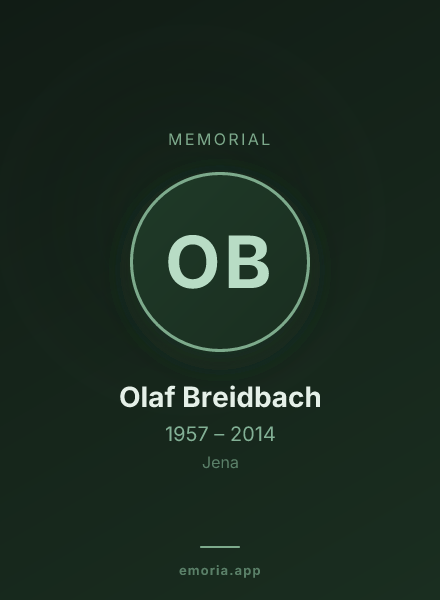 Memorial portrait of Olaf Breidbach