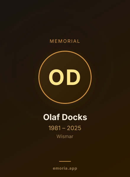 Memorial portrait of Olaf Docks