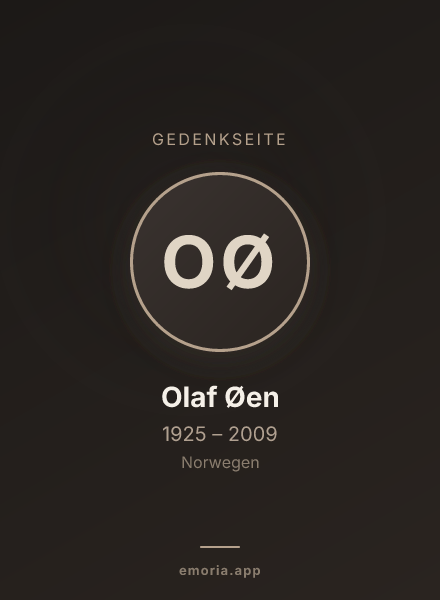 Gedenkportrait von Olaf Øen