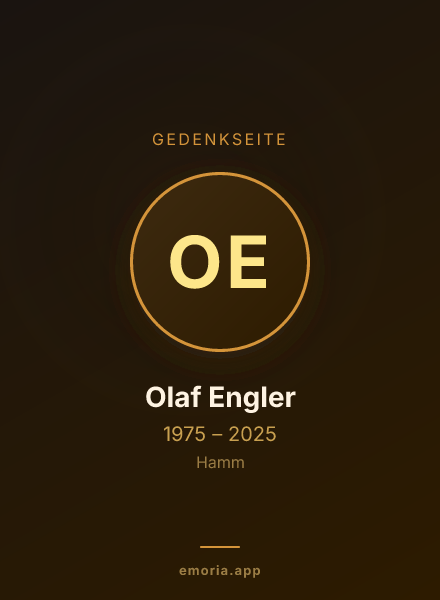 Gedenkportrait von Olaf Engler