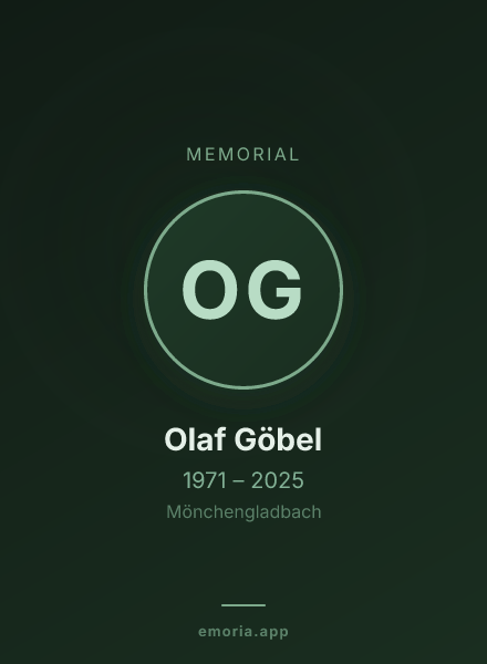 Memorial portrait of Olaf Göbel