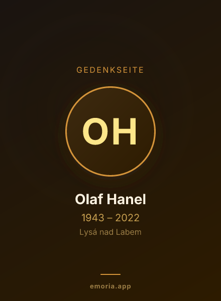 Gedenkportrait von Olaf Hanel