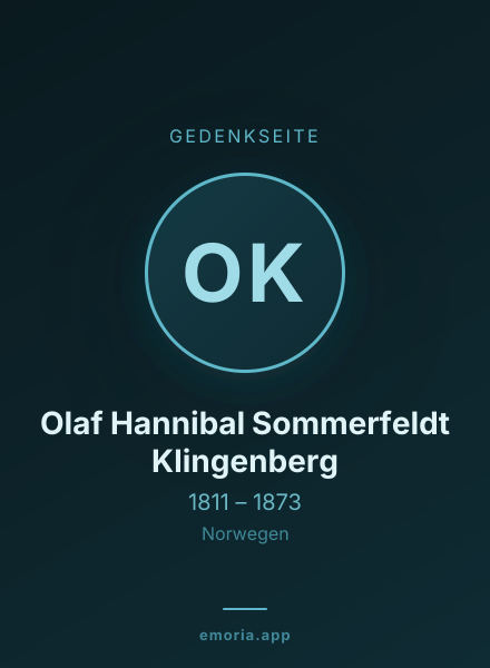 Gedenkportrait von Olaf Hannibal Sommerfeldt Klingenberg