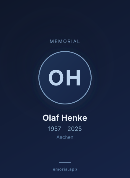 Memorial portrait of Olaf Henke