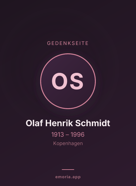 Gedenkportrait von Olaf Henrik Schmidt