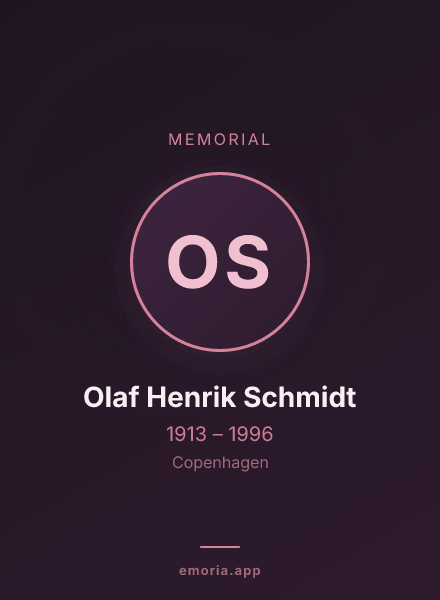 Memorial portrait of Olaf Henrik Schmidt