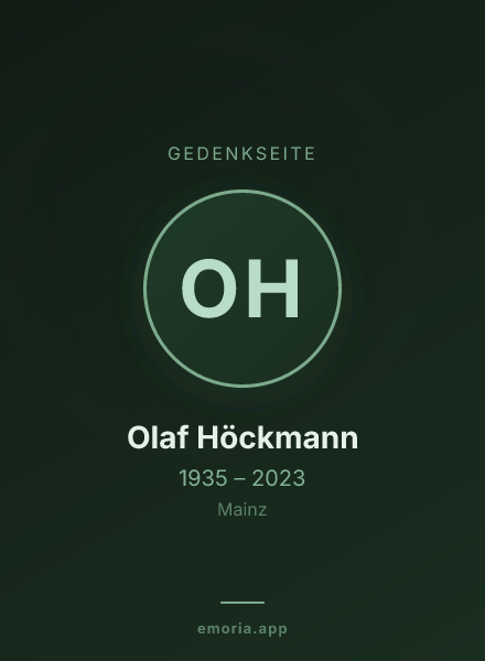 Gedenkportrait von Olaf Höckmann