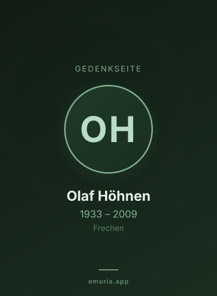 Gedenkportrait von Olaf Höhnen