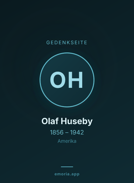Gedenkportrait von Olaf Huseby