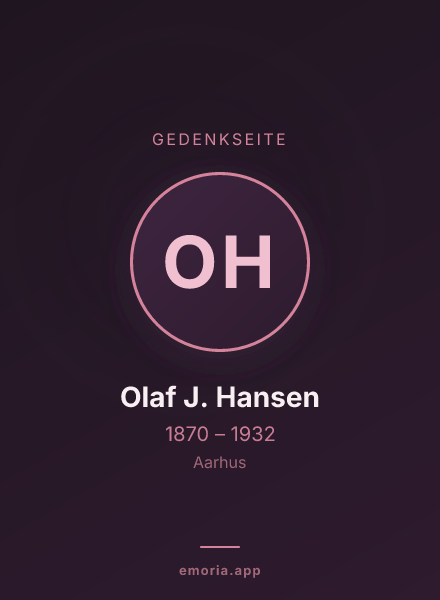 Gedenkportrait von Olaf J. Hansen