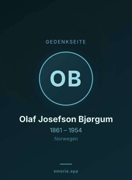 Gedenkportrait von Olaf Josefson Bjørgum