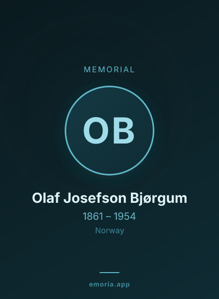 Memorial portrait of Olaf Josefson Bjørgum