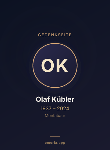 Gedenkportrait von Olaf Kübler