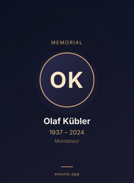 Memorial portrait of Olaf Kübler