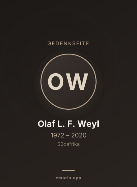 Gedenkportrait von Olaf L. F. Weyl