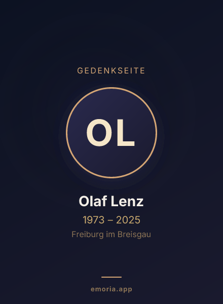 Gedenkportrait von Olaf Lenz