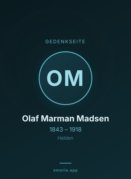 Gedenkportrait von Olaf Marman Madsen