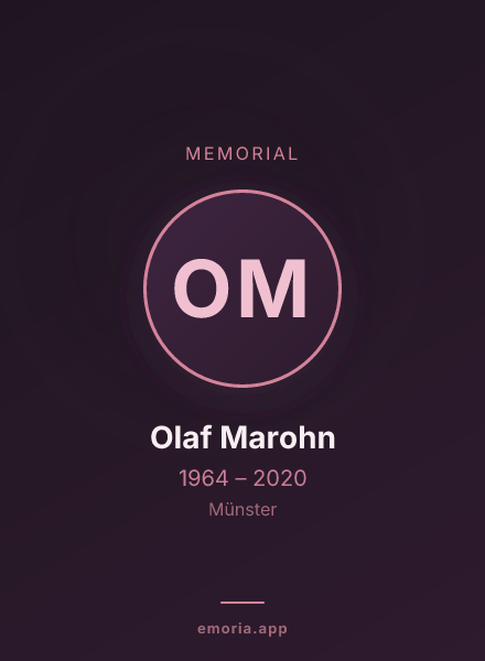 Memorial portrait of Olaf Marohn