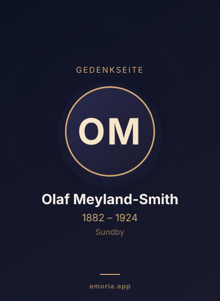 Gedenkportrait von Olaf Meyland-Smith