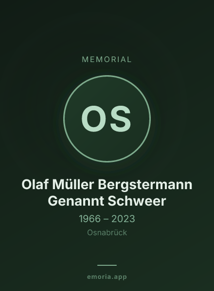 Memorial portrait of Olaf Müller Bergstermann Genannt Schweer