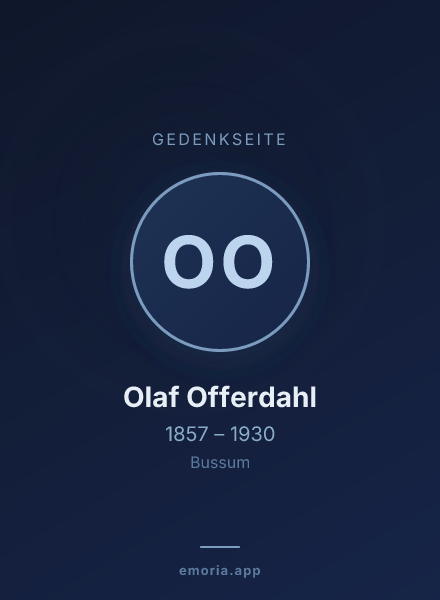 Gedenkportrait von Olaf Offerdahl