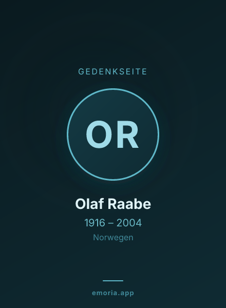 Gedenkportrait von Olaf Raabe