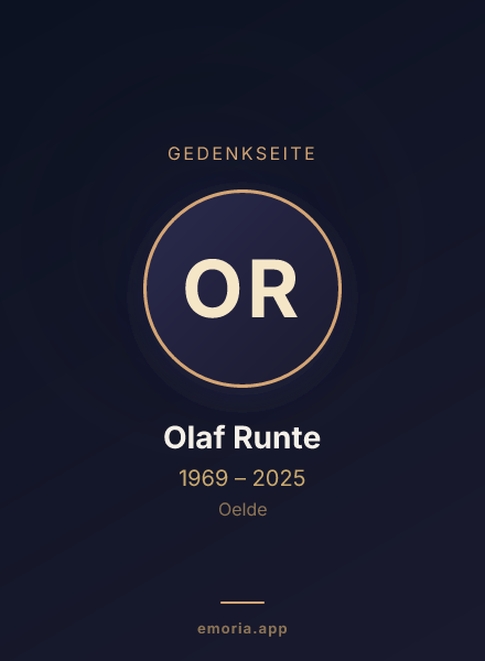 Gedenkportrait von Olaf Runte