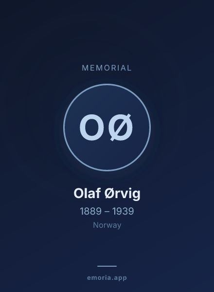 Memorial portrait of Olaf Ørvig