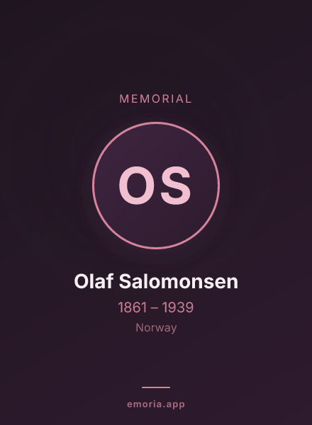 Memorial portrait of Olaf Salomonsen