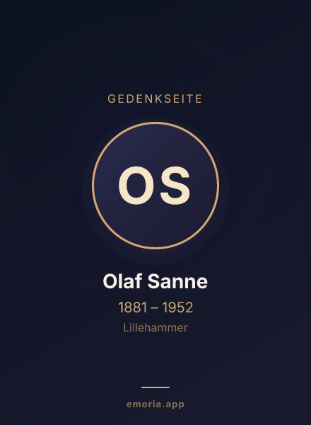 Gedenkportrait von Olaf Sanne