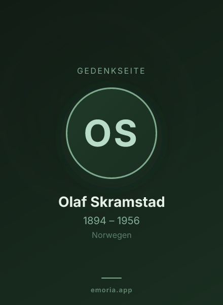 Gedenkportrait von Olaf Skramstad