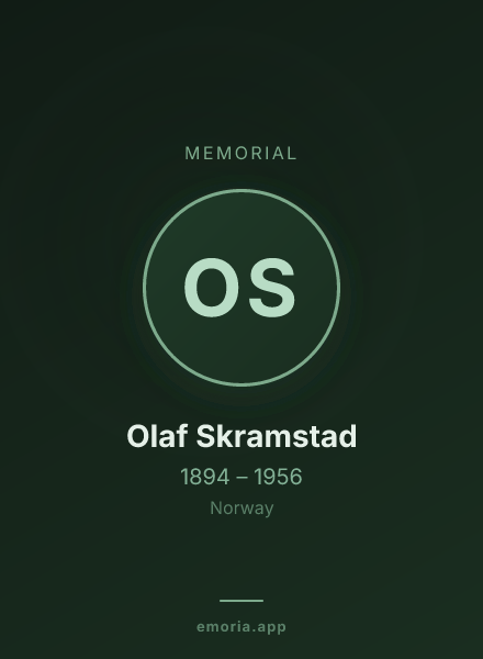 Memorial portrait of Olaf Skramstad
