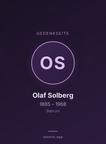 Gedenkportrait von Olaf Solberg