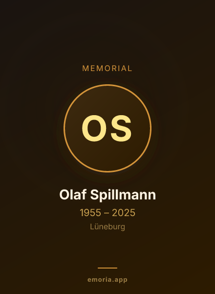 Memorial portrait of Olaf Spillmann