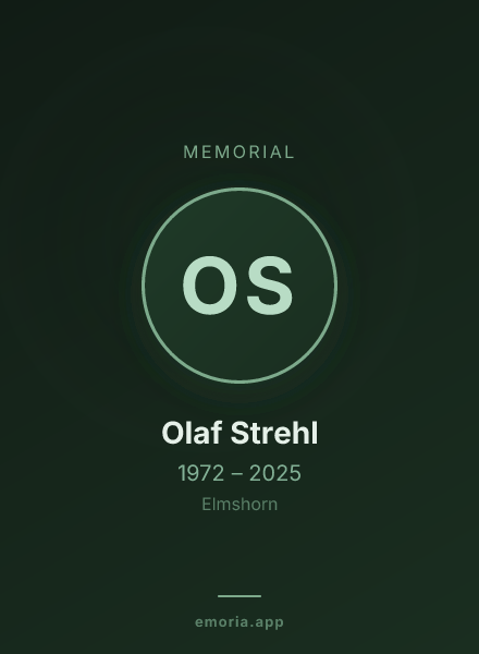Memorial portrait of Olaf Strehl