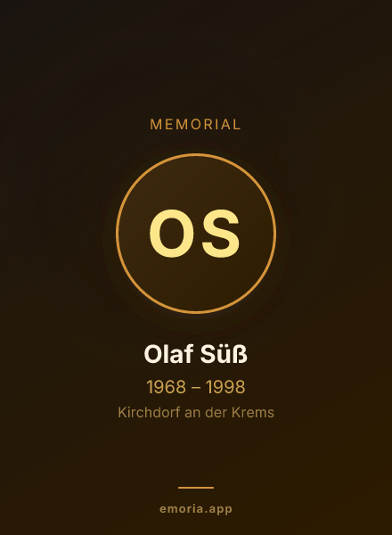 Memorial portrait of Olaf Süß