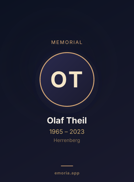 Memorial portrait of Olaf Theil