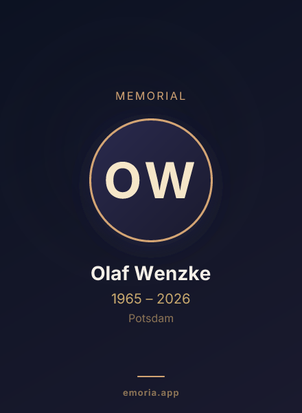 Memorial portrait of Olaf Wenzke