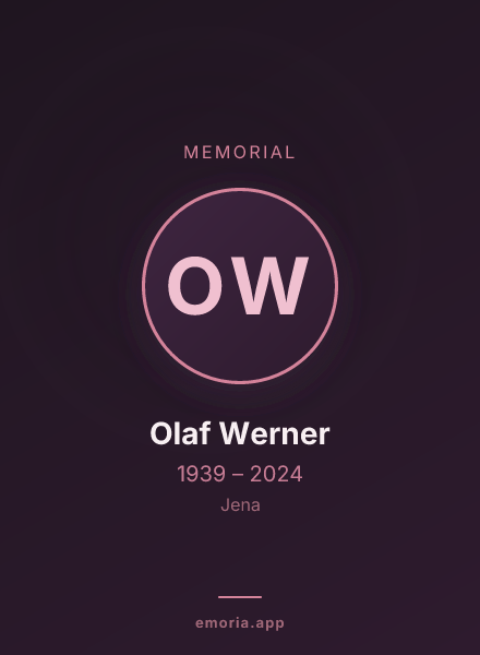 Memorial portrait of Olaf Werner