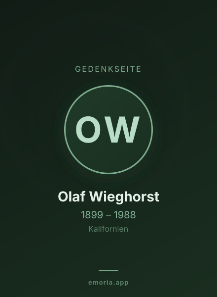 Gedenkportrait von Olaf Wieghorst
