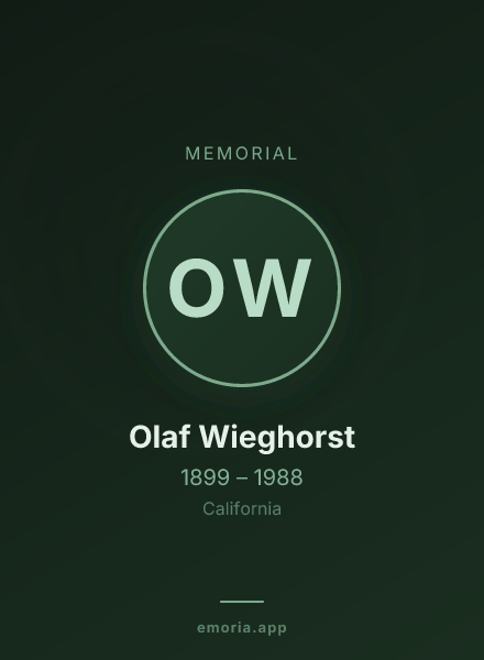 Memorial portrait of Olaf Wieghorst