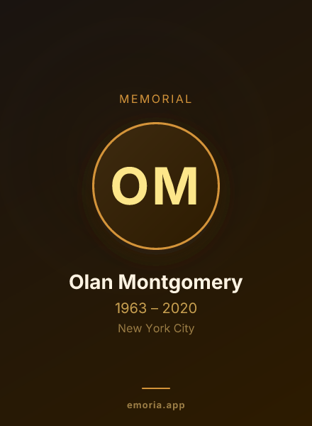 Memorial portrait of Olan Montgomery