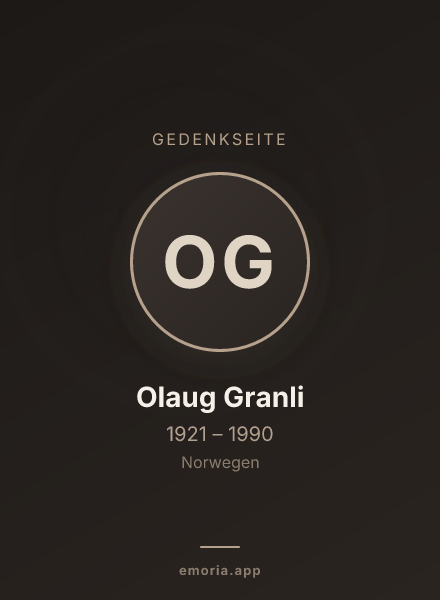 Gedenkportrait von Olaug Granli