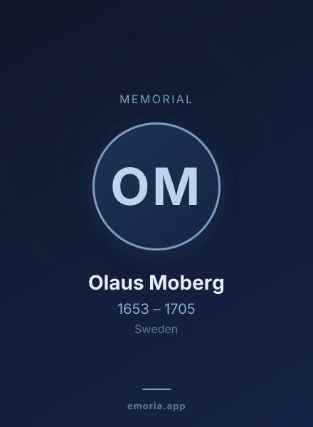 Memorial portrait of Olaus Moberg