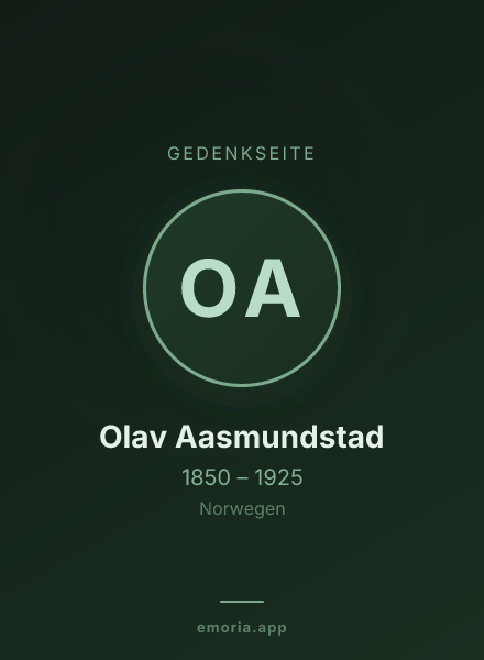 Gedenkportrait von Olav Aasmundstad