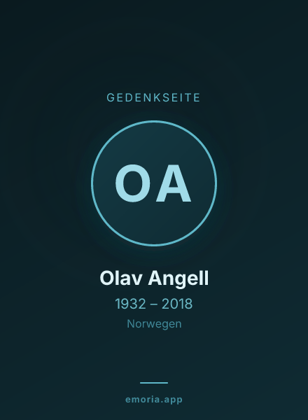 Gedenkportrait von Olav Angell