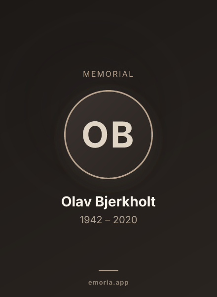 Memorial portrait of Olav Bjerkholt