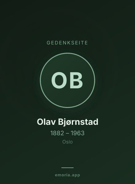 Gedenkportrait von Olav Bjørnstad