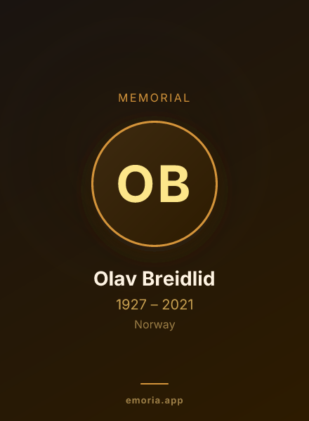 Memorial portrait of Olav Breidlid