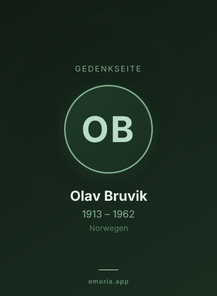 Gedenkportrait von Olav Bruvik